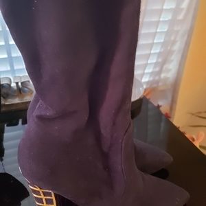 Bran Atwood Navy blue over the knee boots